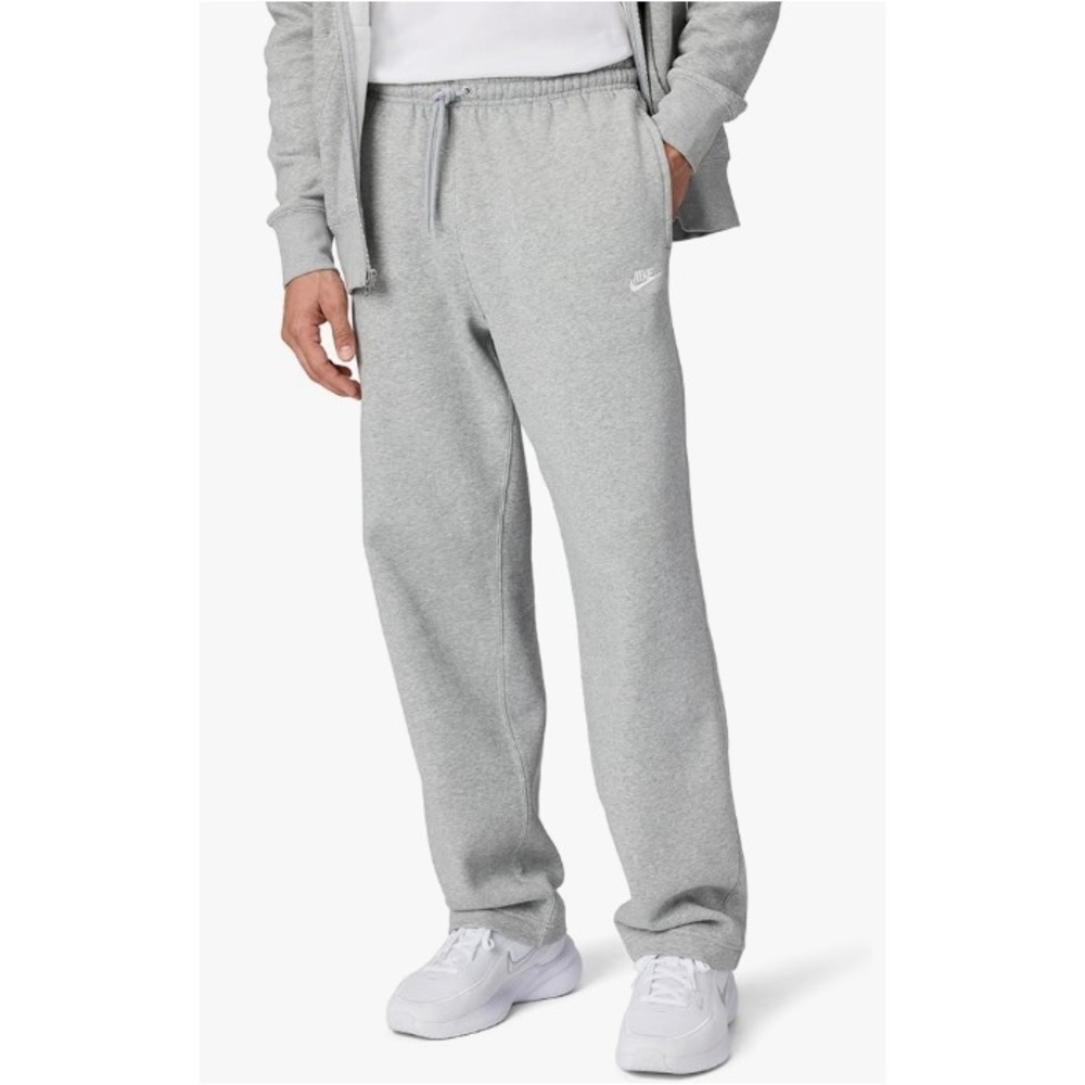 Nike Sportswear Men's Open Hem Club Fleece Pants (Dark Grey Heather) BV2707-063 - Picture 3 of 5